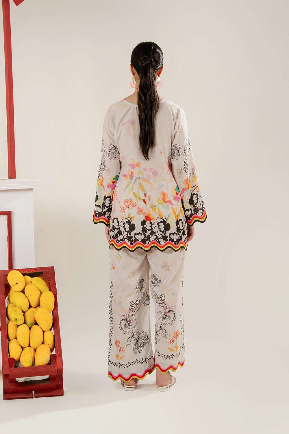 2 Piece Printed Suit - Stitched