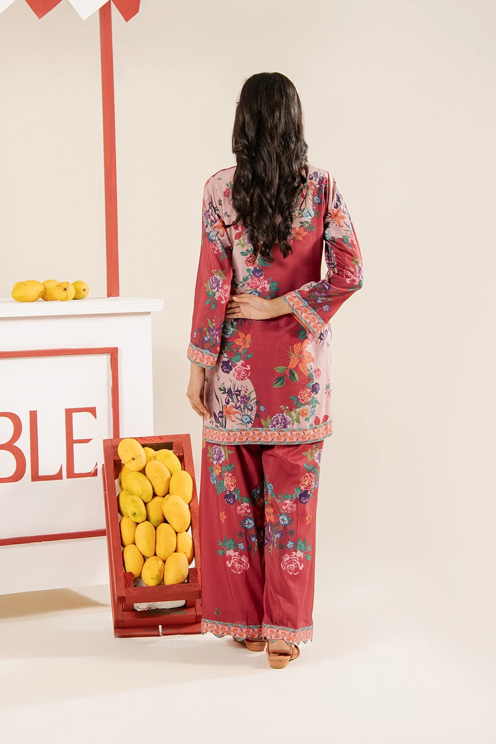 2 Piece Printed Suit - Stitched