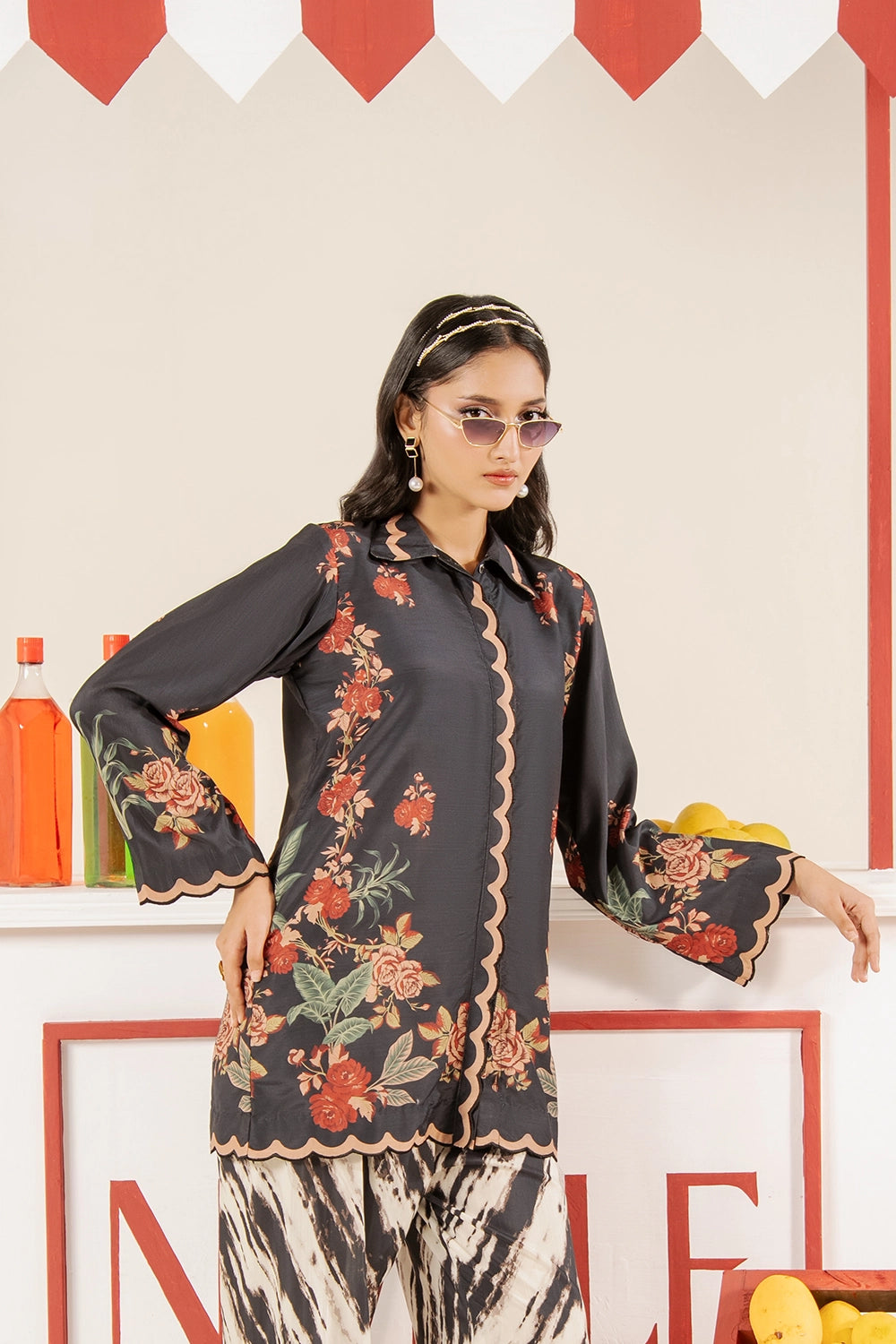 2 Piece Printed Suit - Stitched