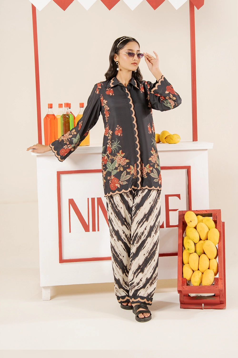 2 Piece Printed Suit - Stitched