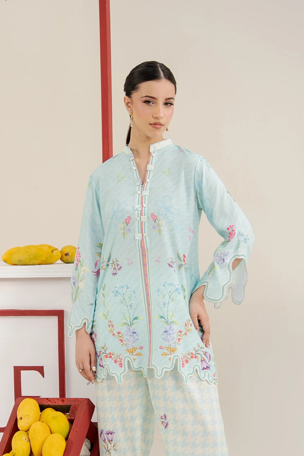 2 Piece Printed Suit - Stitched