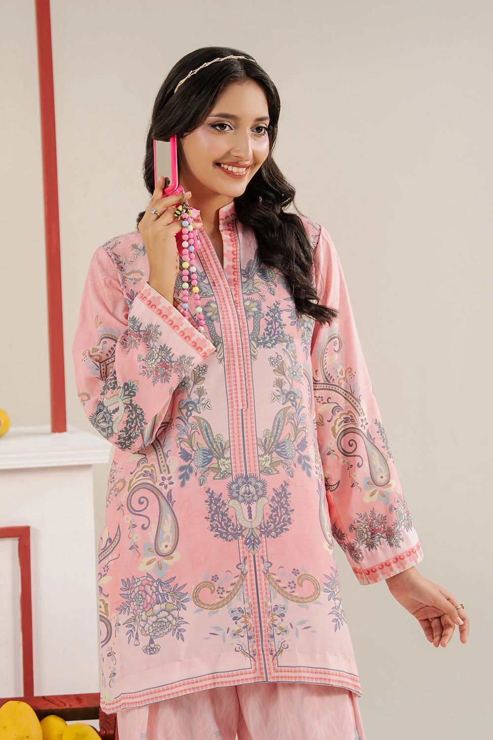2 Piece Printed Suit - Stitched