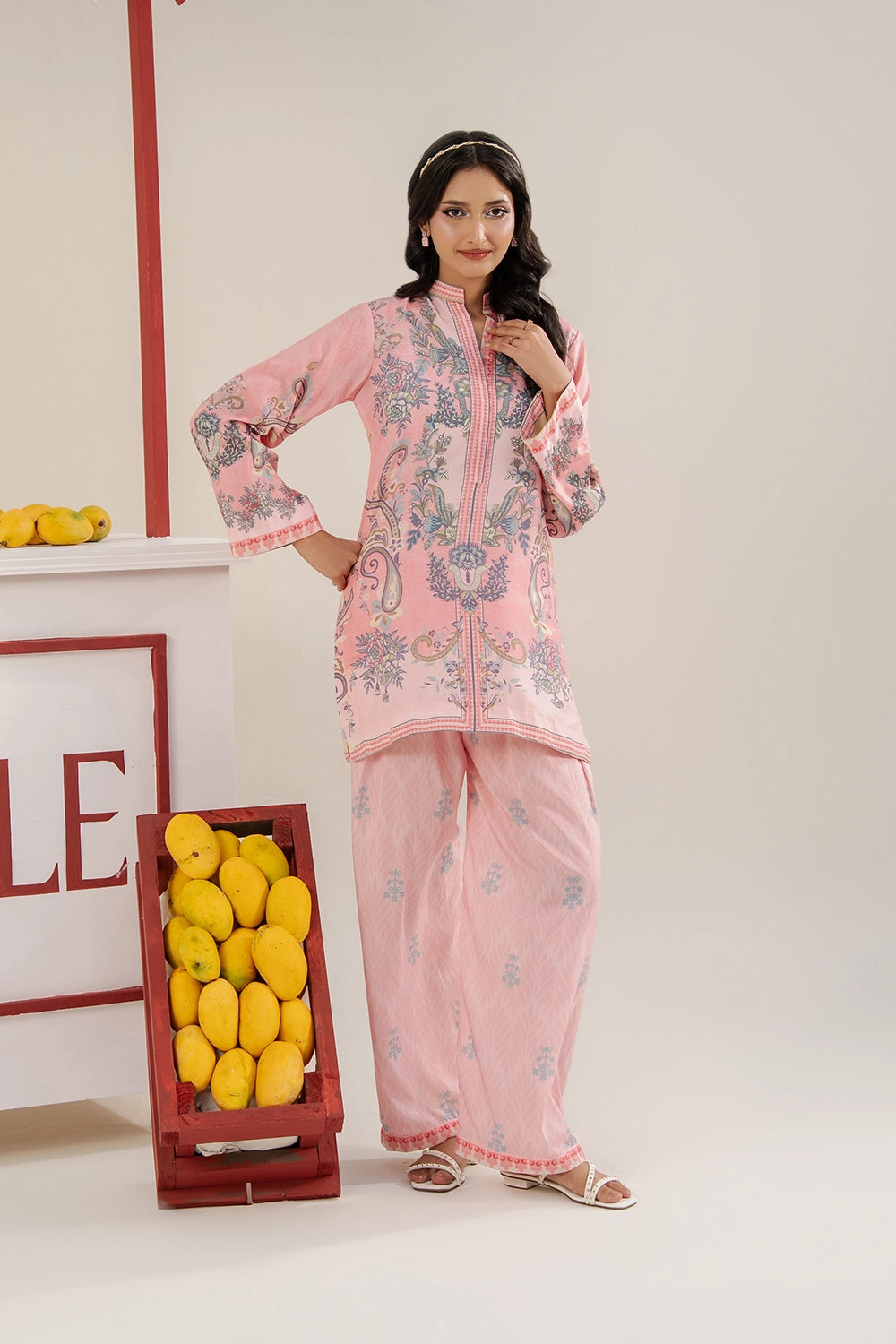2 Piece Printed Suit - Stitched