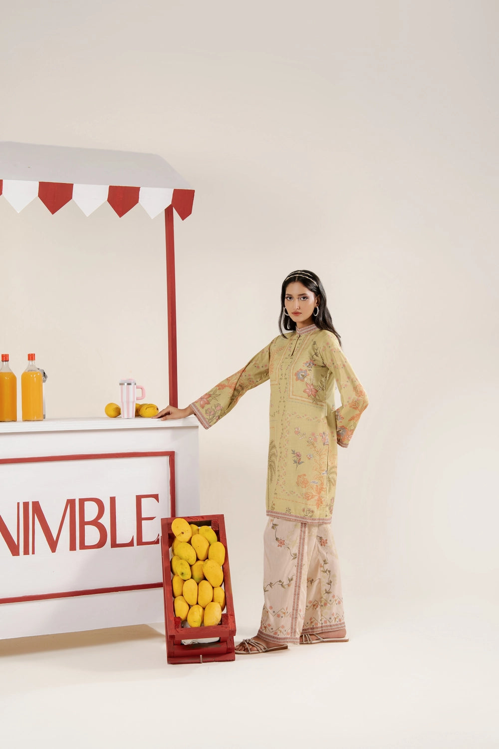 2 Piece Printed Suit - Stitched