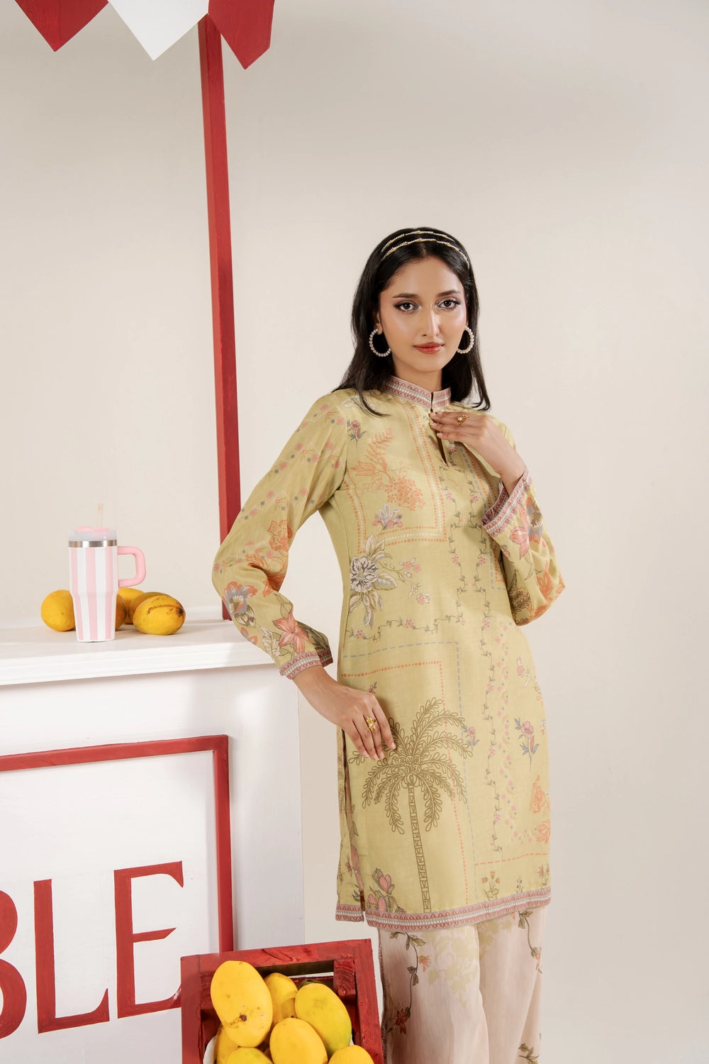2 Piece Printed Suit - Stitched