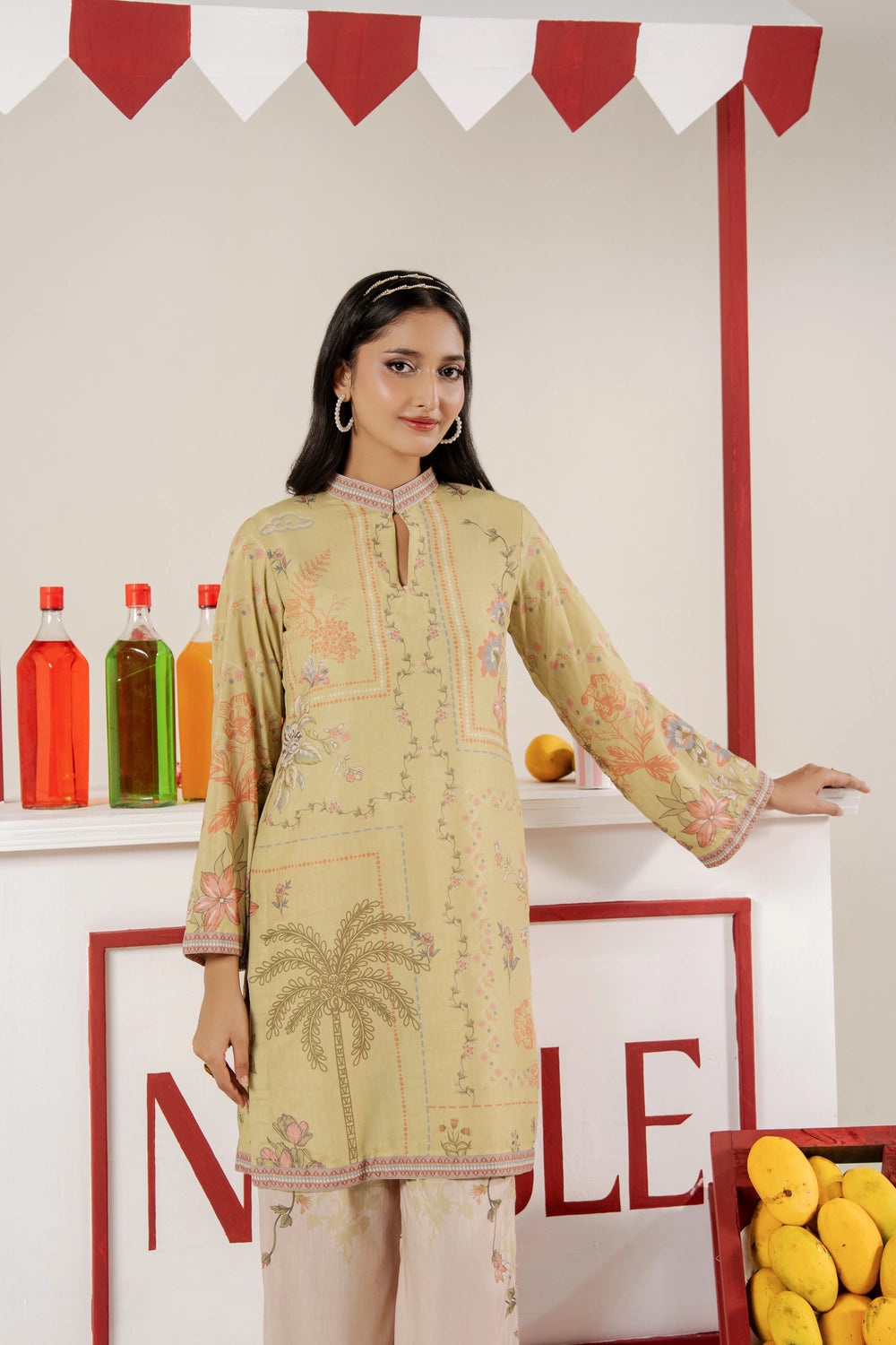 2 Piece Printed Suit - Stitched