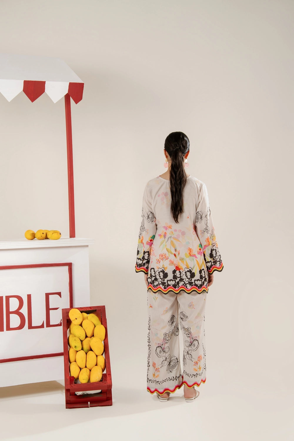 2 Piece Printed Suit - Stitched