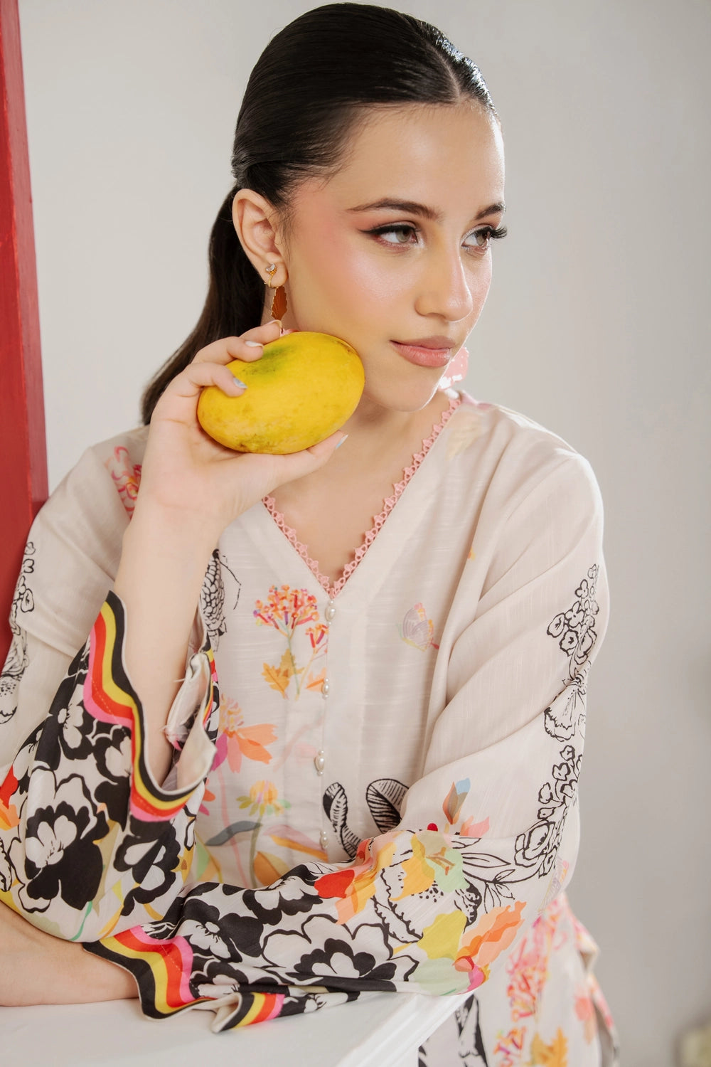 2 Piece Printed Suit - Stitched