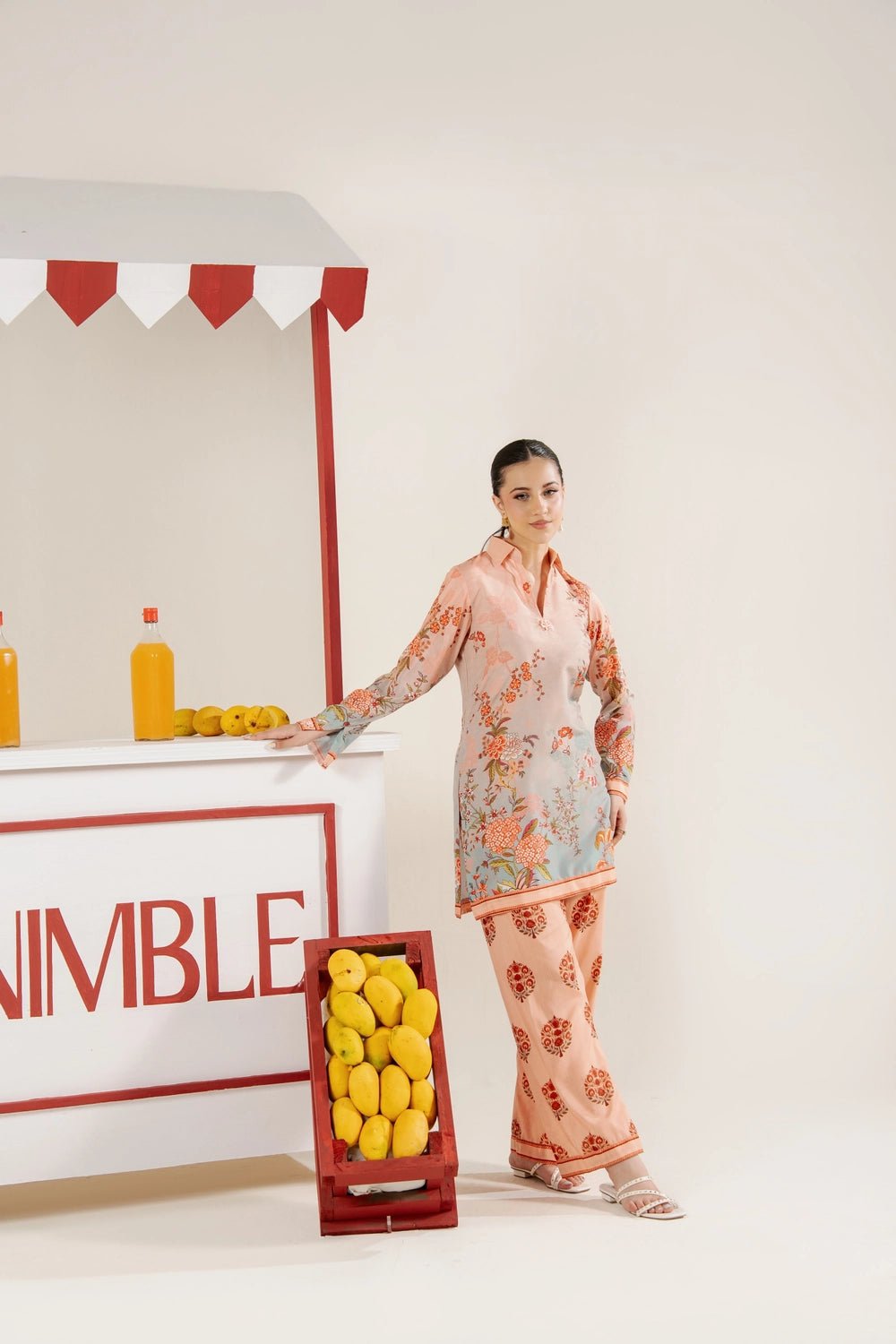 2 Piece Printed Suit - Stitched