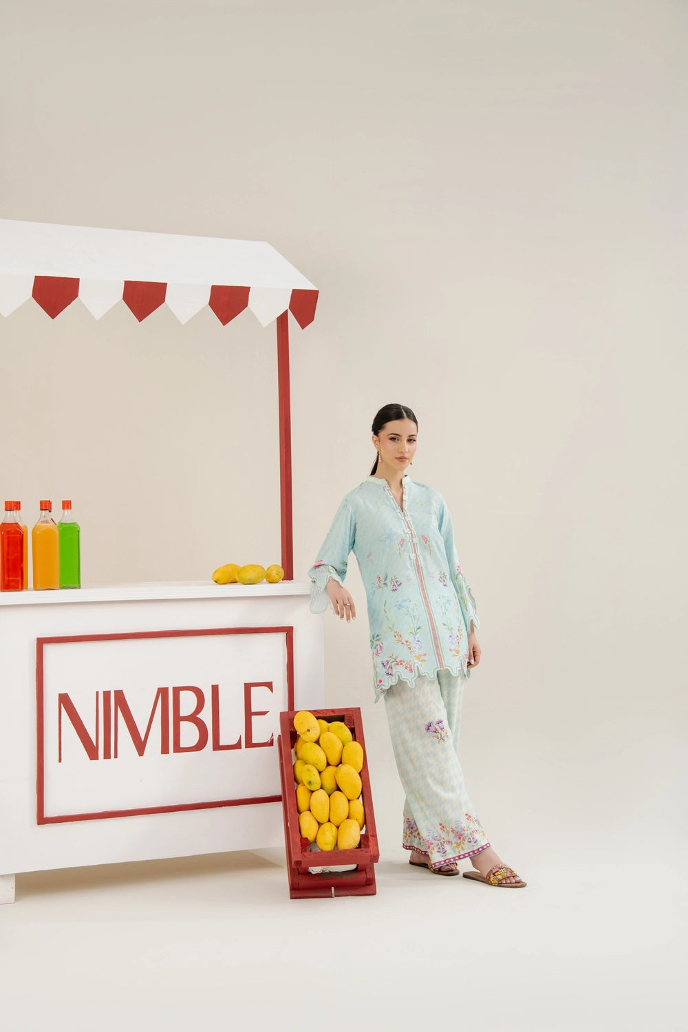 2 Piece Printed Suit - Stitched