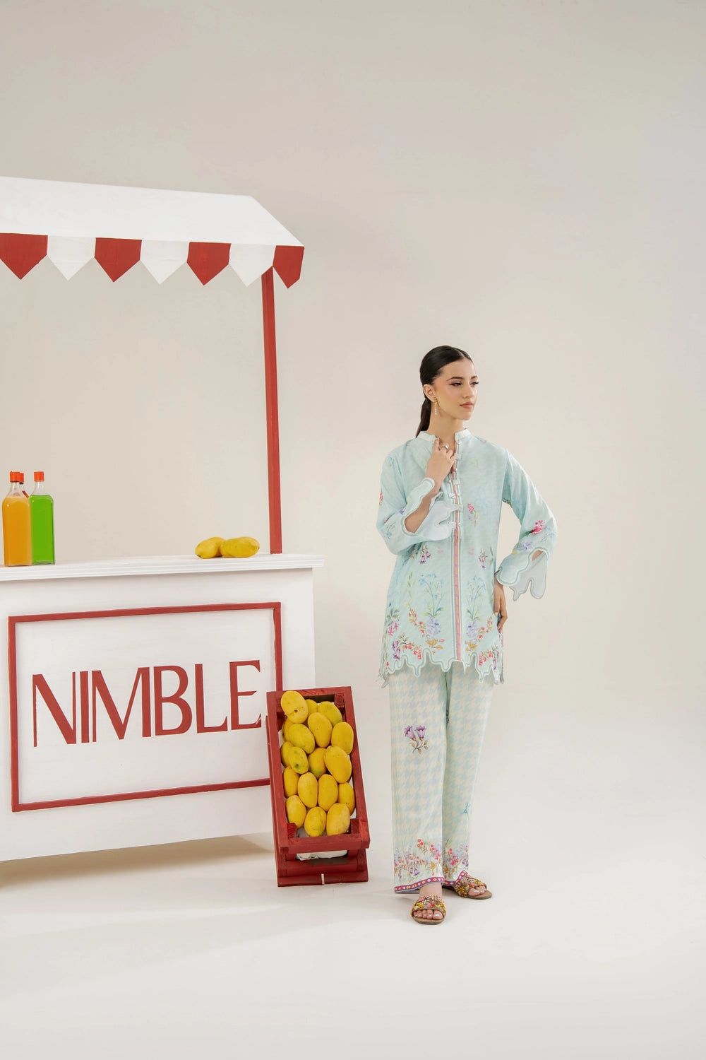 2 Piece Printed Suit - Stitched