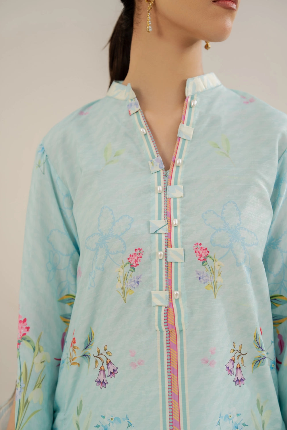 2 Piece Printed Suit - Stitched