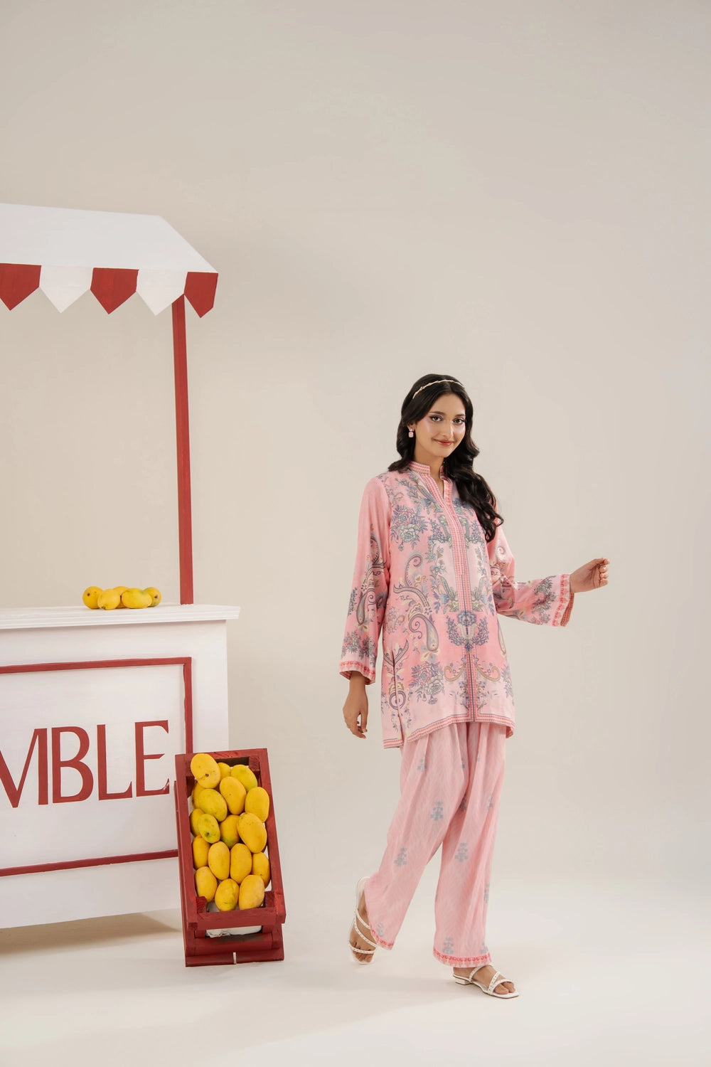 2 Piece Printed Suit - Stitched