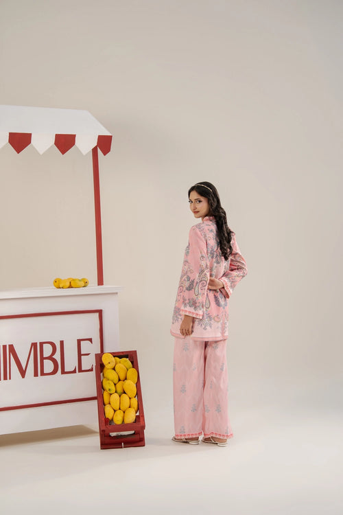 2 Piece Printed Suit - Stitched