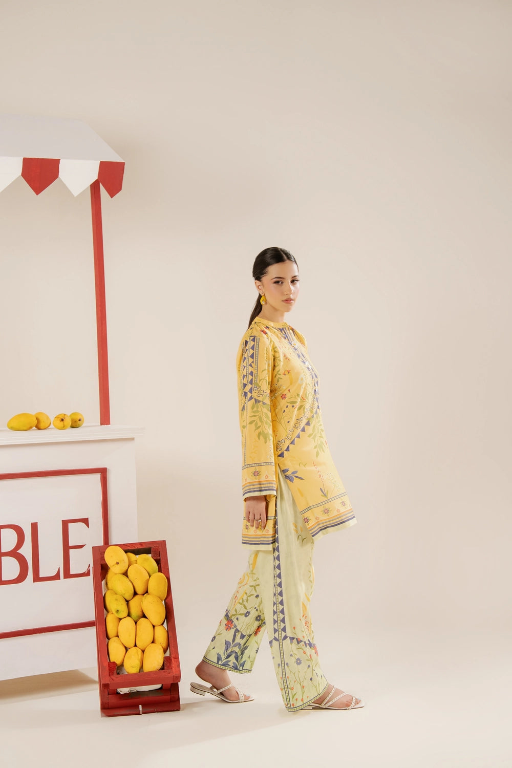 2 Piece Printed Suit - Stitched