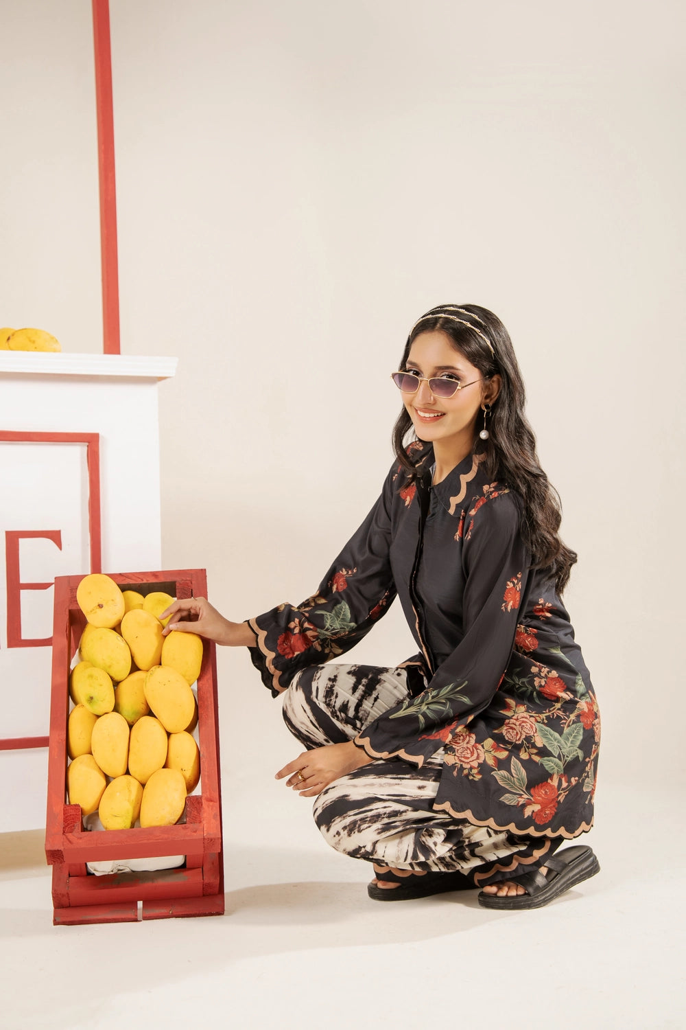 2 Piece Printed Suit - Stitched