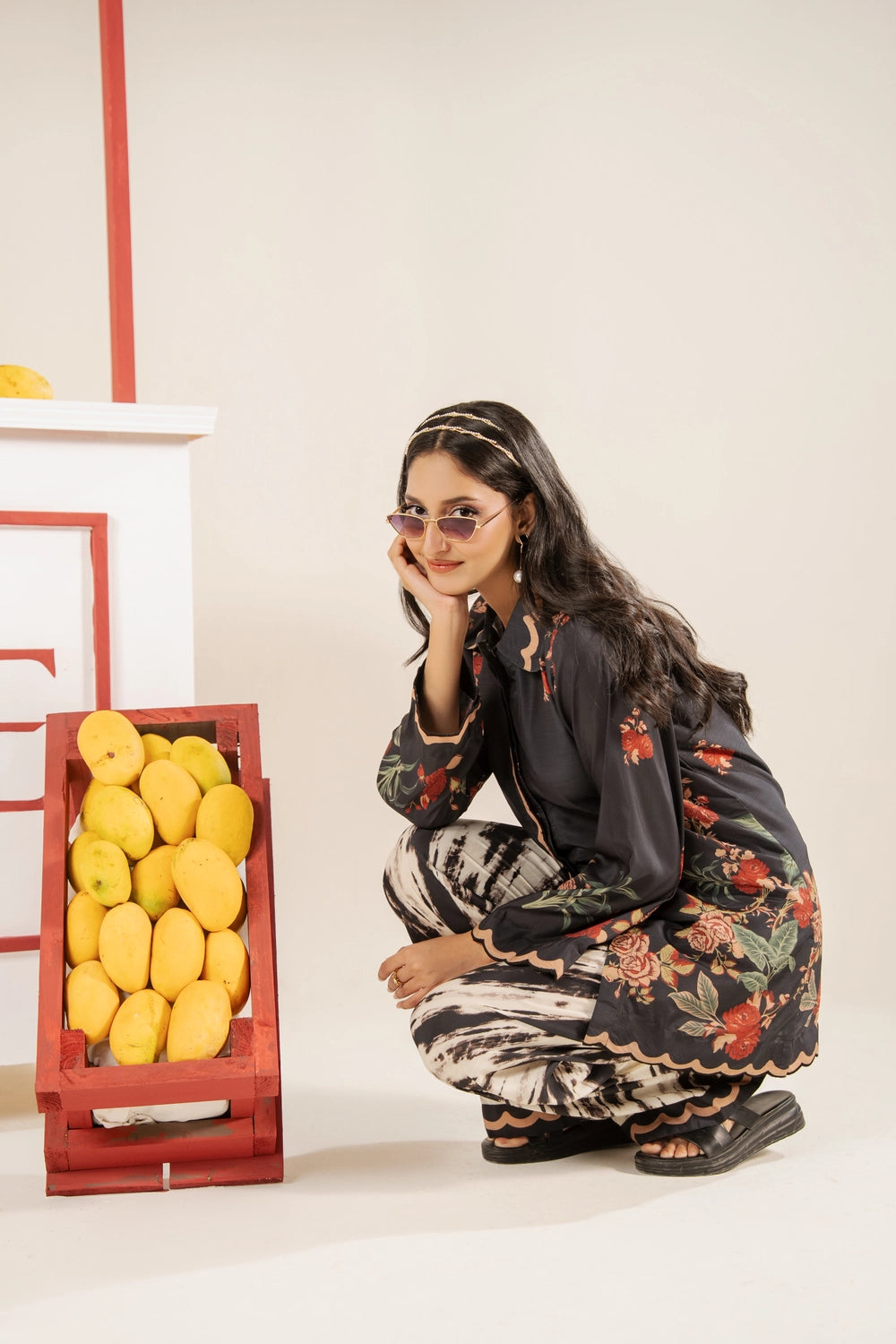 2 Piece Printed Suit - Stitched
