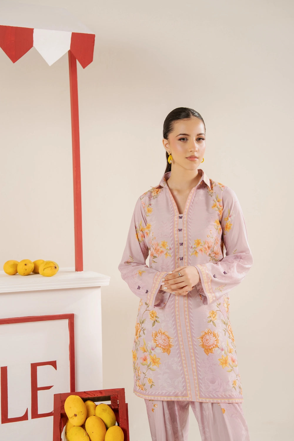 2 Piece Printed Suit - Stitched